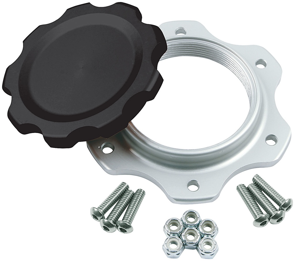 Allstar Performance - Fuel Cell Cap and Bung JAZ 6-Bolt Black - 40137