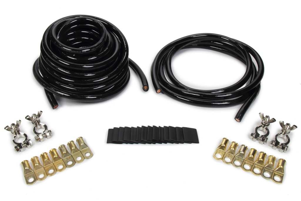 Allstar Performance - Battery Cable Kit 2 Ga. 2 Batteries All Black - 76113