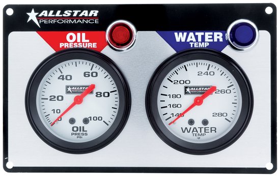 Allstar Performance - 2 Gauge Panel ALL OP/WT - 80090