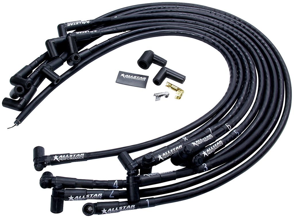 Allstar Performance - Spark Plug Race Wire Set Under Header w/ Sleeve - 81370