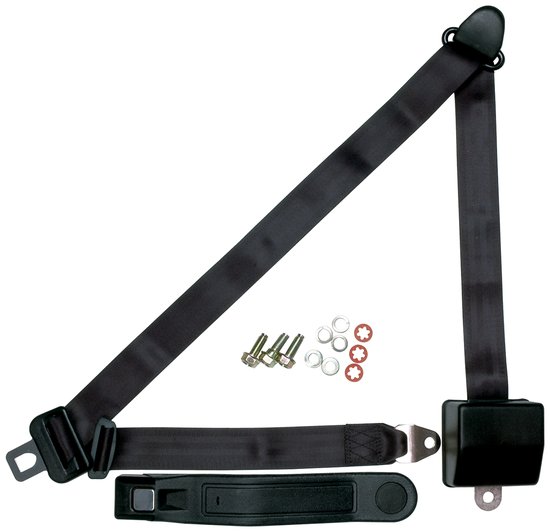 Allstar Performance - Seat Belt Retractable 3pt Black - 98115