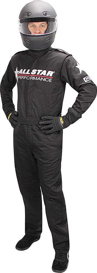 Allstar Performance - Race Suit Black Lg 1pc 2 Layer - 99851