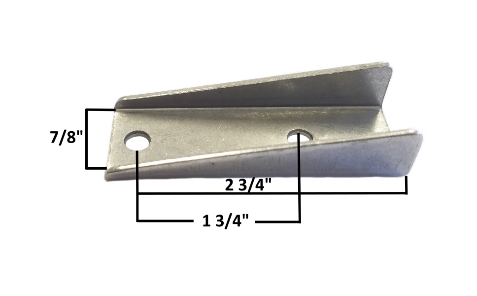 Channel Tab, 3″ Long, (2) 1/4″ Holes