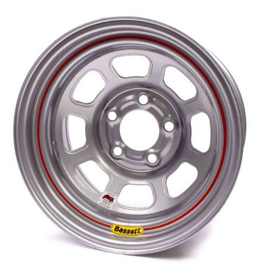 15X8 IMCA Wheel D-Hole Silver 5x4.75