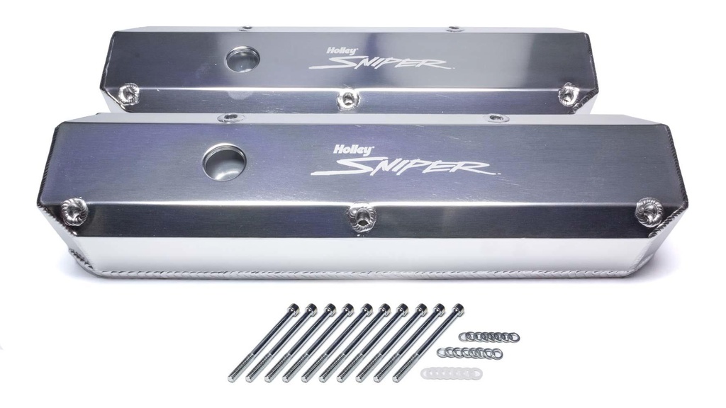 Holley - Sniper Fabricated Valve Covers  SBM Tall 64 91 - 890003