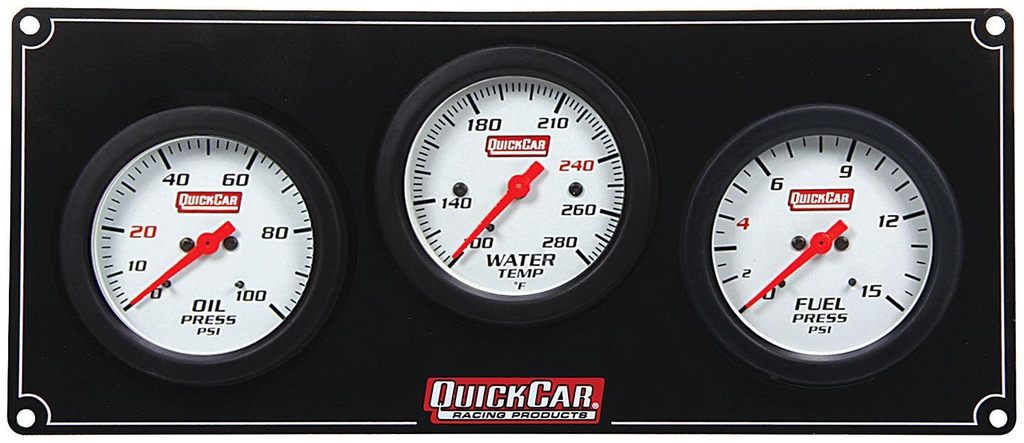 Quickcar  - 3 Gauge Extreme Panel OP WT FP - 61-7012