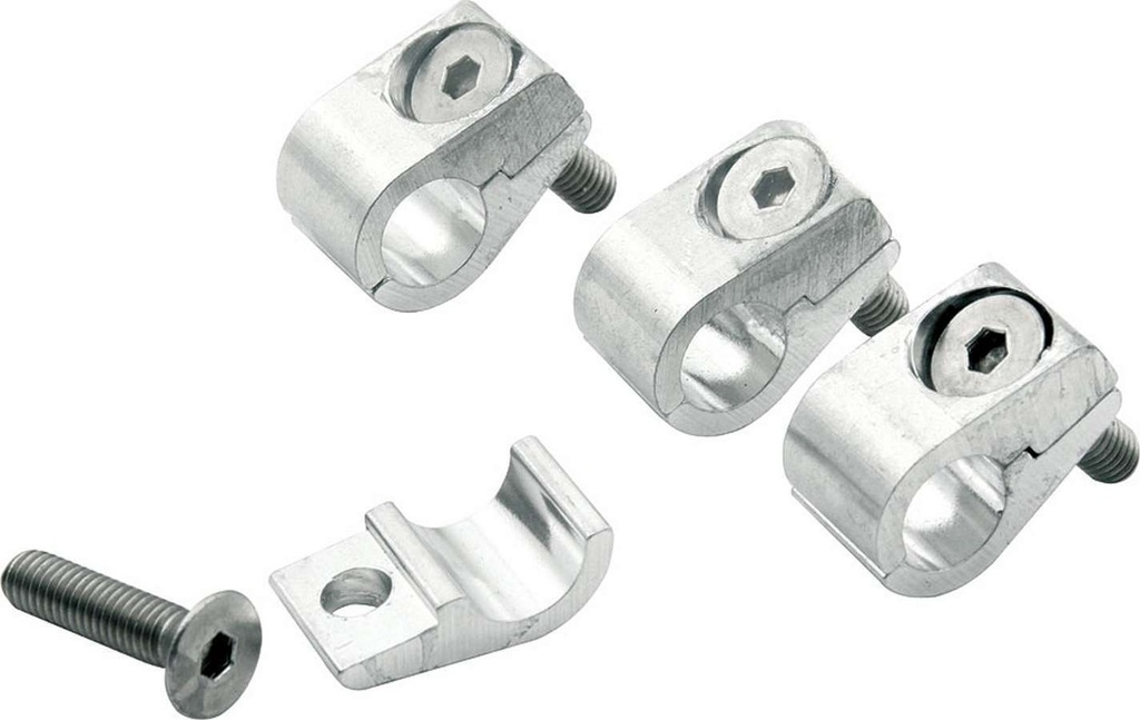 Allstar Performance - 2pc Alum Line Clamps 3/8in 4pk - 18323