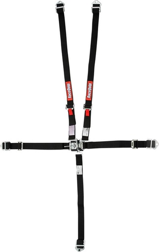 [RQP709009] RaceQuip  - 5pt Harness Set Jr LL BK