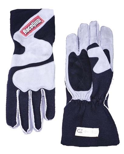 [RQP356602] RaceQuip  - Gloves Outseam Black Gray Small SFI 5