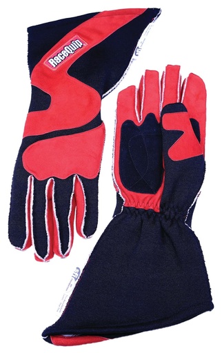 [RQP359106] RaceQuip  - Gloves Outseam Black Red X Large SFI 5