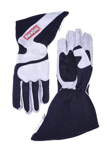 [RQP359602] RaceQuip  - Gloves Outseam Black Gray Small SFI 5