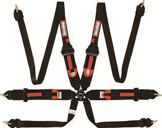 [RQP854004] RaceQuip  - 6pt Harness Camlock P U Lap Black HNR FIA