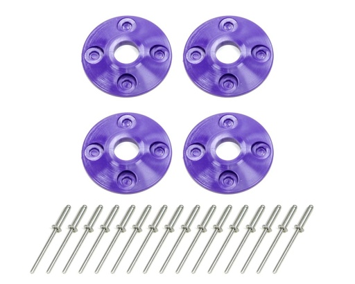 [DOM1202-PU] Dominator -  Hood Pin Scuff Plate Kit Purple - 1202-PU