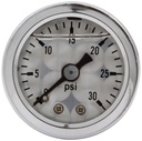 Allstar Performance - 1.5in Gauge 0-30 PSI Turned Face Liq Filled - 80222