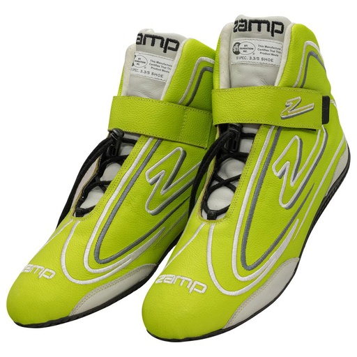 [ZAMRS003C0910] Zamp  - Shoe ZR 50 Neon Green Size 10 SFI 3.3/5 - RS003C0910