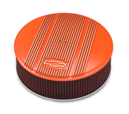 [HLY120-177] Holley - 14 x 4 Air Cleaner Finned Bowtie Orange - 120-177