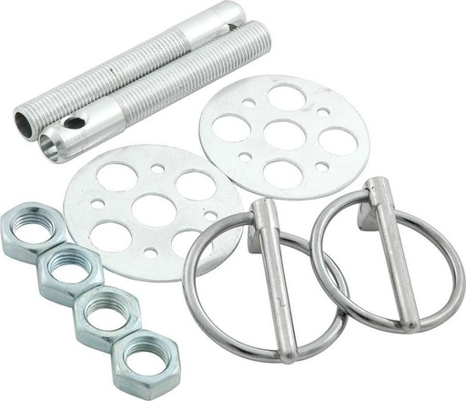 [ALL18472] Allstar Performance - LW Alum Hood Pin Kit 3/8in Silver - 18472