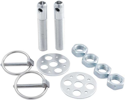 [ALL18476] Allstar Performance - LW Alum Hood Pin Kit 1/2in Silver - 18476