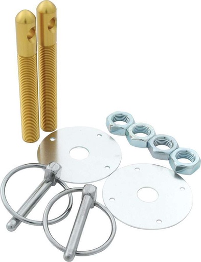 [ALL18503] Allstar Performance - Alum Hood Pin Kit 1/2 Gold - 18503